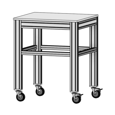 31-SM10D5-7 MODULAR SOLUTIONS ALUMINUM CASTER<br>5" SWIVEL, M10 STEM W/LOCK